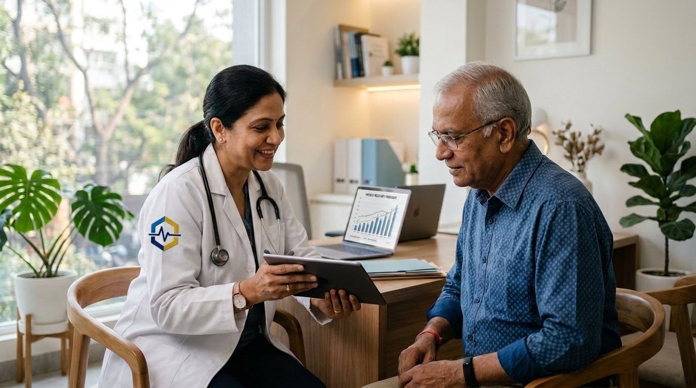 Doctor coordinating a patient's rehabilitation journey